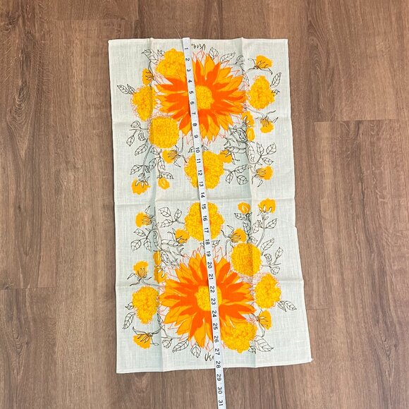 NWOT Vera Neumann Linen Orange Flower Vintage Inspired Towel - Picture 6 of 8